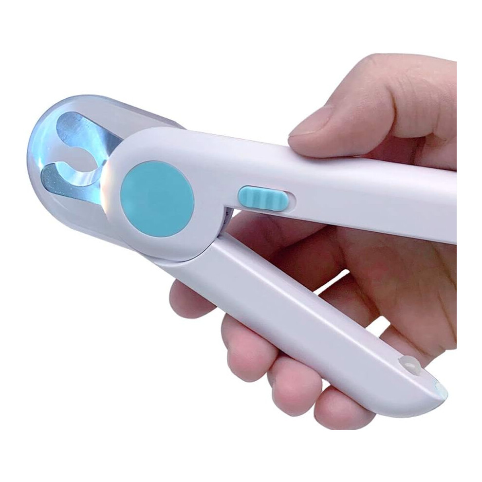(Blue) Professional Dog Cat Pet Nail Clippers with Safety Guard and LED Light for Dogs Cats Birds Rabbit Guinea Pig, Pet Nail Scissors Animal Pet Claw-image-OPC-PGX5S8K-NEW