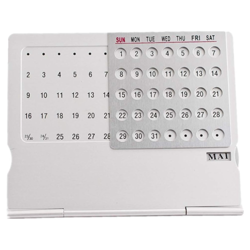 1PCS Desktop Monthly Calendar Repeatedly Use for 100 Years 1