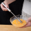 12inch Stainless Steel Semi-Automatic Whisk, red 2