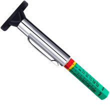 (1 Pack) Tyre Tread Depth Gauge UK, 6-Sided Smart Color Coded Tyre Depth Gauge UK, Tyre Depth Measurement Tool in 25MM/32nds