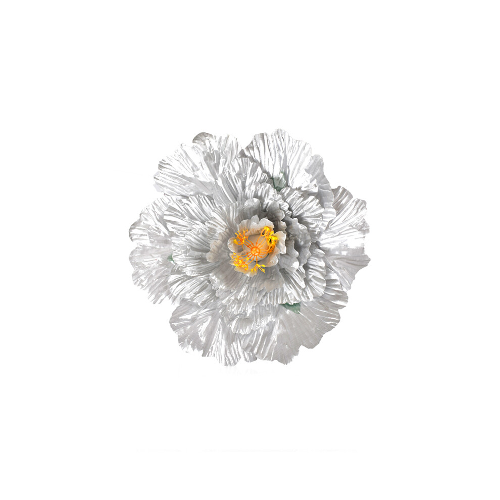 (Argenté-60) Fleur de pivoine dorée Accessoire de danse Simulation Fleur de pivoine Réunion sportive