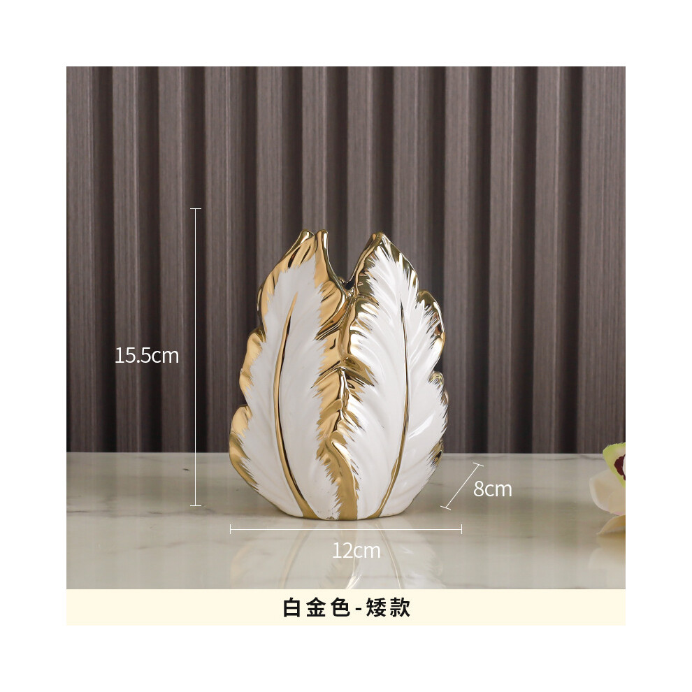 (A)Vases haut de gamme en céramique peinte en or de luxe nordique, salon personnalisé, décoration de