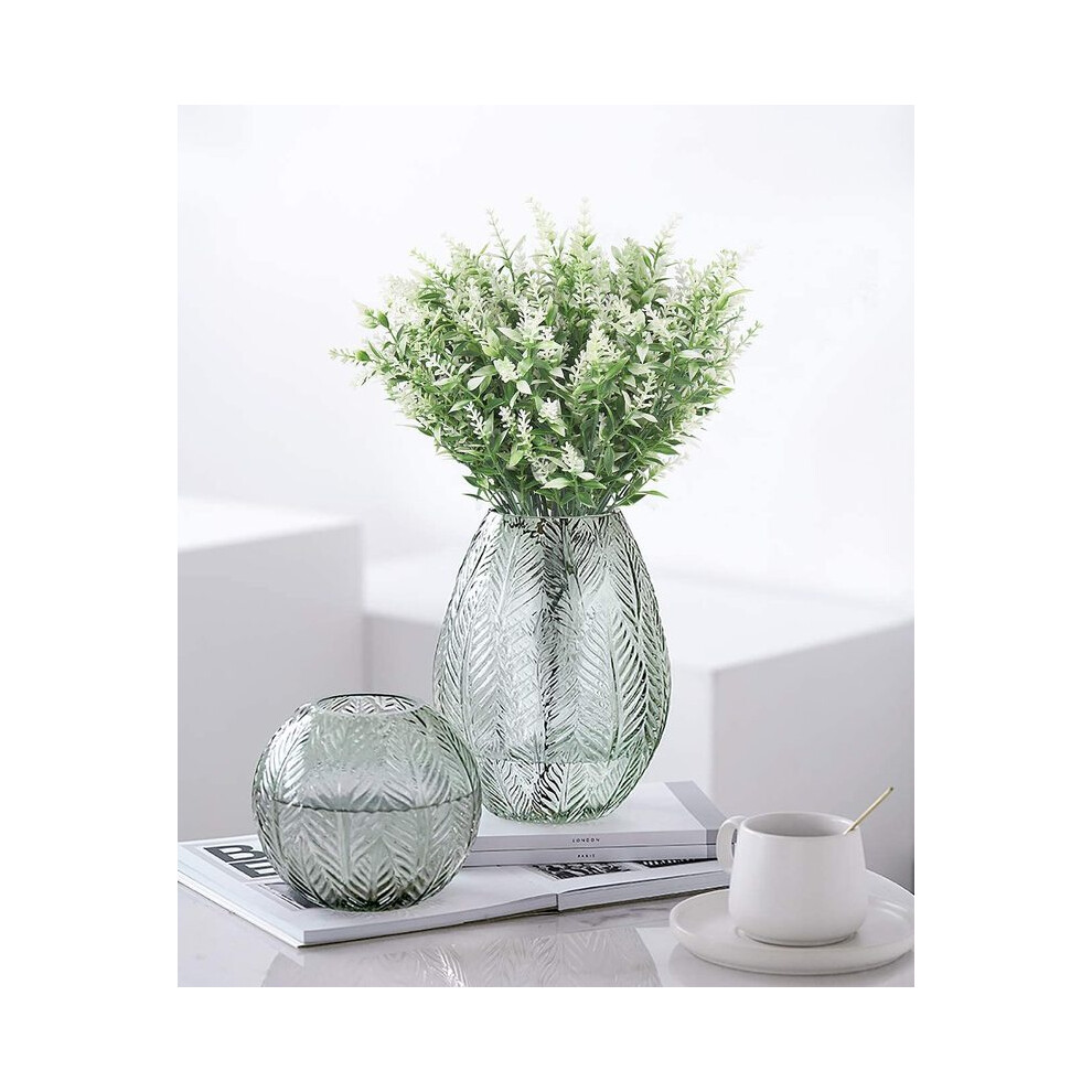 (blanc-2PCS) 2PCS Fleurs artificielles d'extérieur résistantes aux UV pour fleurs de lavande d'extérieur