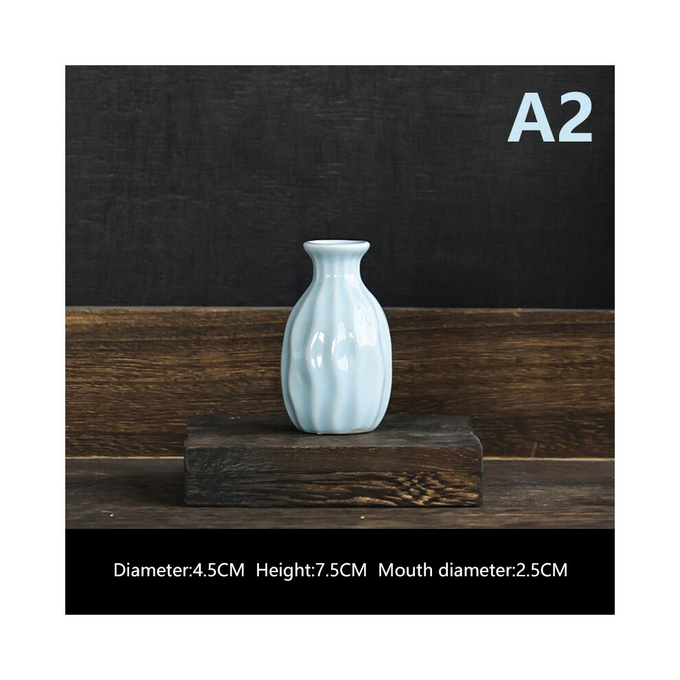 (A2) Vase à fleurs en céramique Ins Vases hydroponiques nordiques Décoration de chambre créative Mini