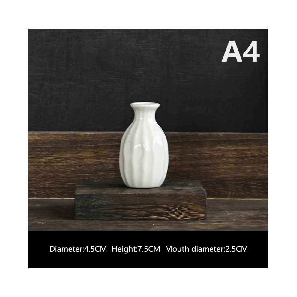 (A4) Vase à fleurs en céramique Ins Vases hydroponiques nordiques Décoration de chambre créative Mini