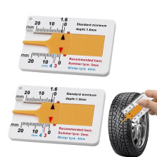 2 Pcs Tyre Tread Depth Gauge UK Portable 0-20 mm Tyre Tread Depth Gauge Tire Ruler Tyre Tread Checker Portable Tread Depth Measuring Tool