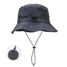 (Grau-56–59 cm (verstellbar)) Faltbarer Panama-Eimerhut für den Außenbereich, Anti-UV-Sonnenhüte für