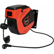 Alargador eléctrico con enrollador automático - YATO - YT-81220 - 10 m - 1 toma - IP34