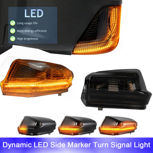 (Dynamische getönte Linse) 2 x LED-Blinker, Seitenspiegel, Blinker, Blinker, dynamische Lichter für 2