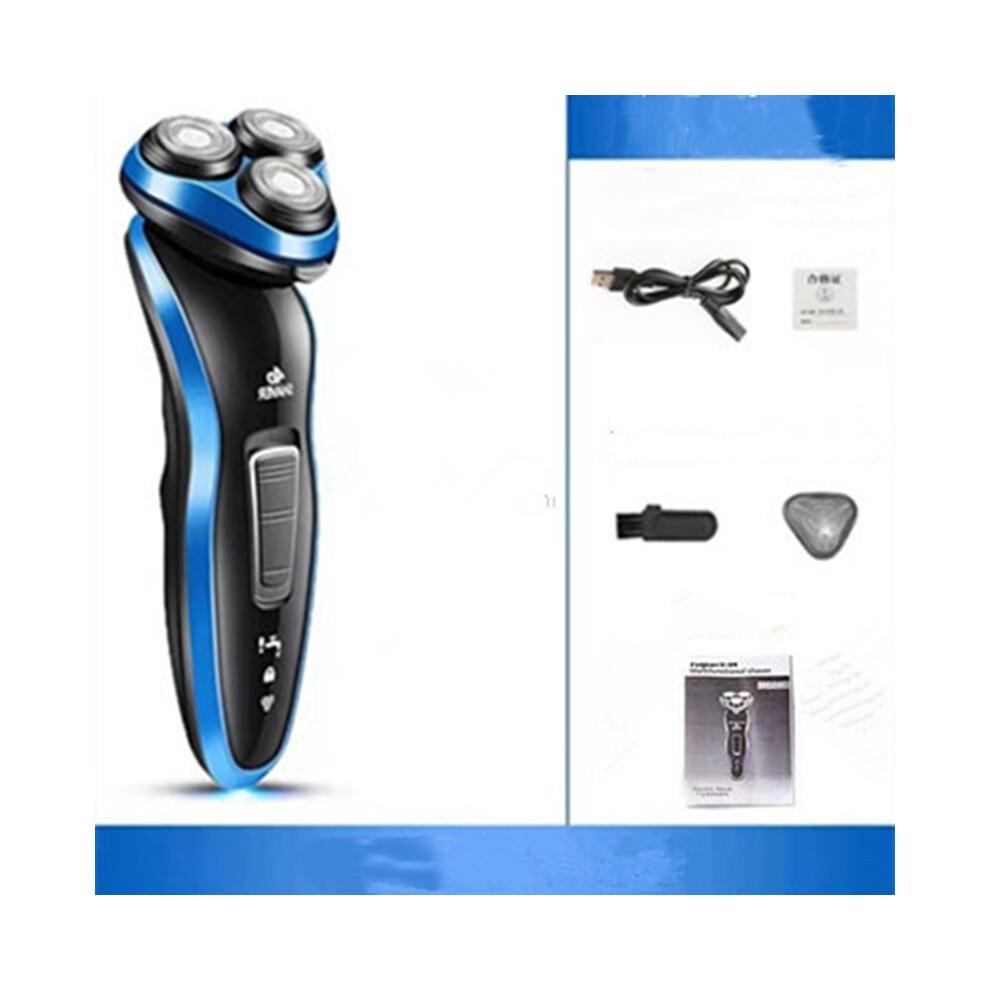 (Ensemble standard) Rasoir électrique rotatif pour hommes, rasoirs électriques rechargeables 4D, utilisation