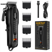 (schwarz) HIENA Professional Barber Haarschneidemaschine HYN-222 Geräuscharmer elektrischer Haarschneider