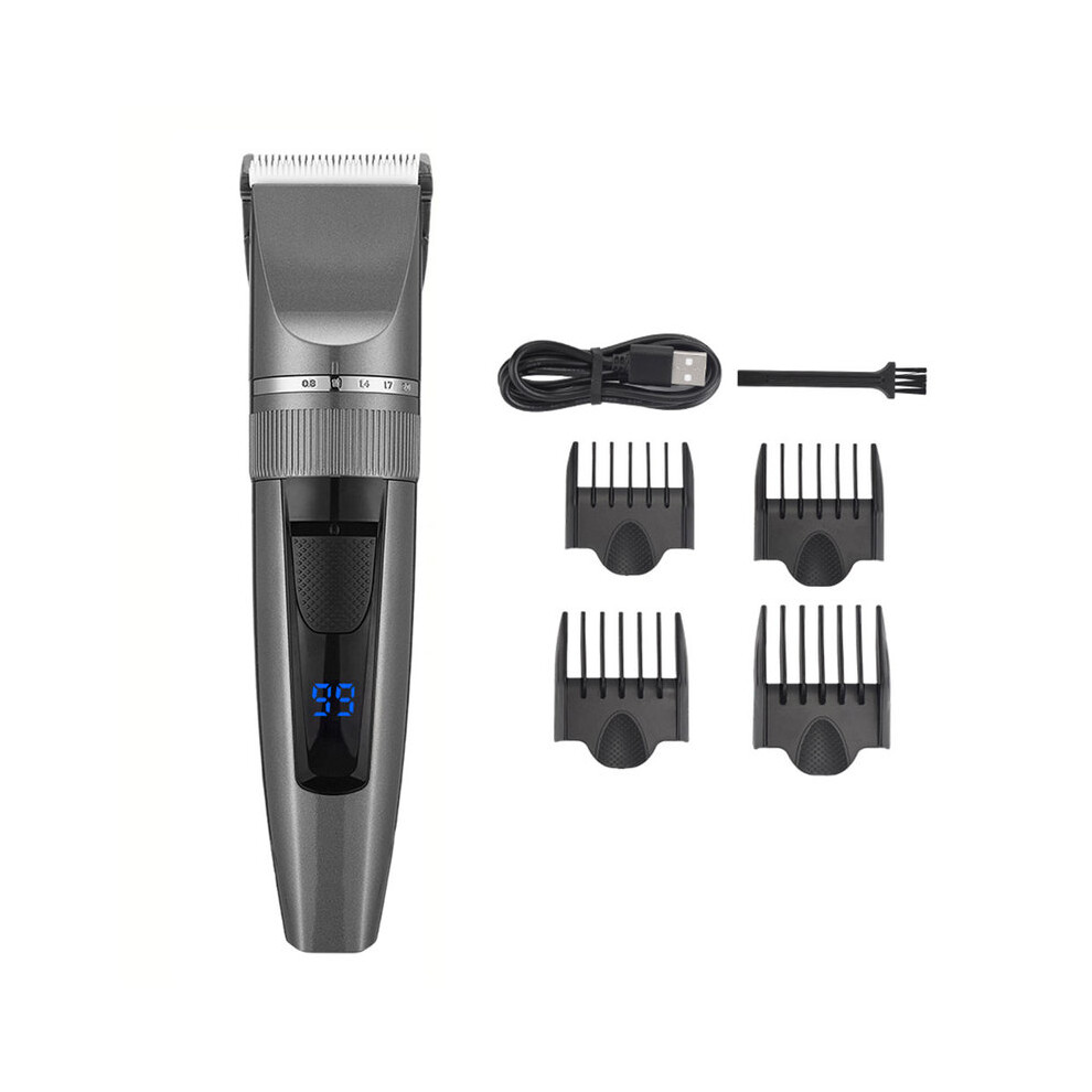(Argent) Tondeuse électrique USB pour tout le corps, tondeuse à cheveux électrique de précision, tige