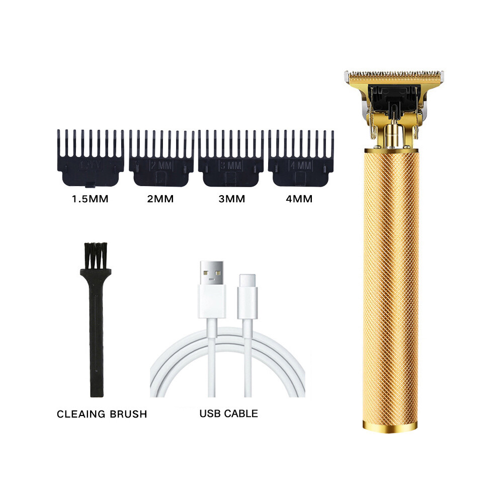(061-GoldMesh) Tondeuse à cheveux électrique T9 pour homme, mini tondeuse à barbe sans fil