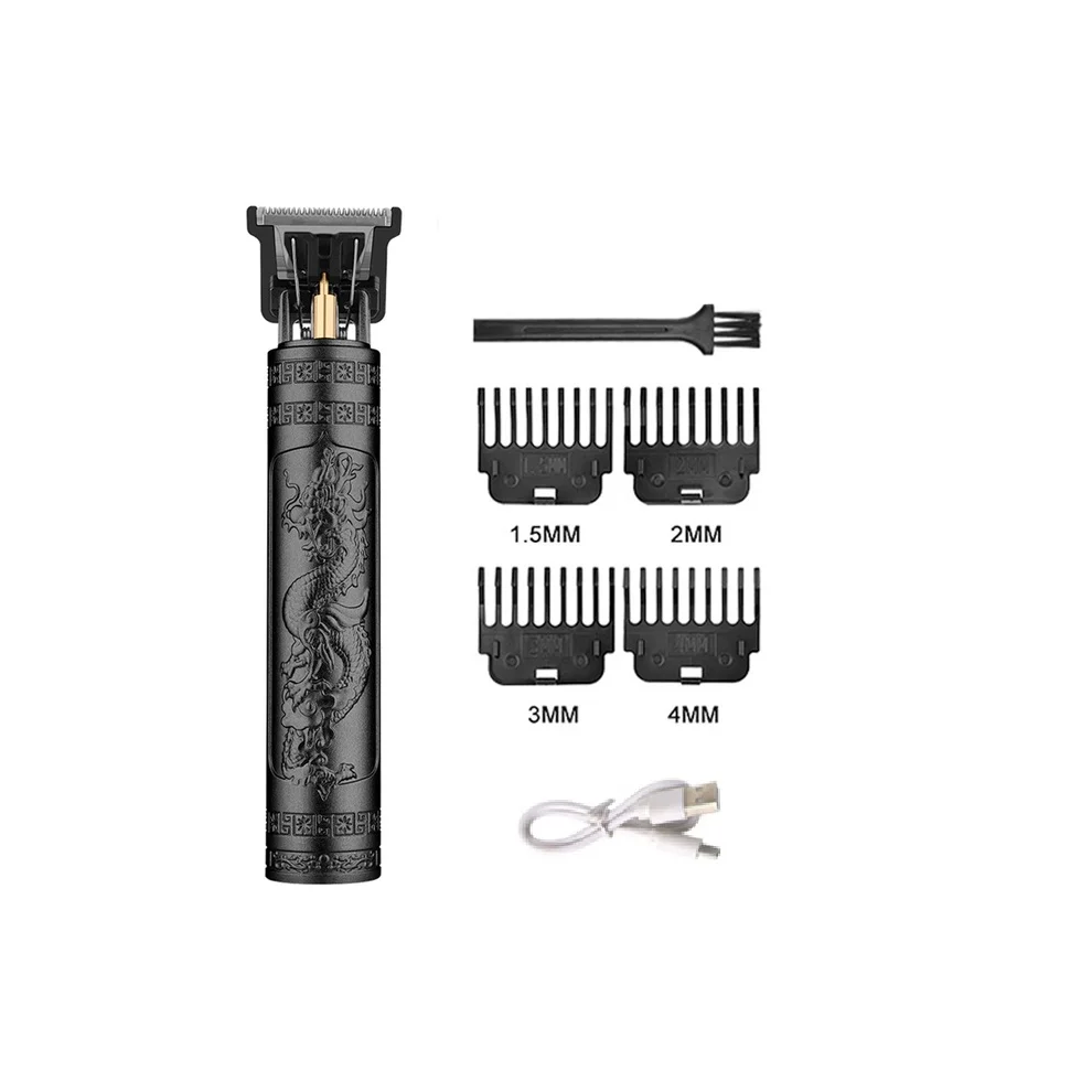 (060-BlackDragon) Tondeuse à cheveux électrique T9 pour homme, mini tondeuse à barbe sans fil
