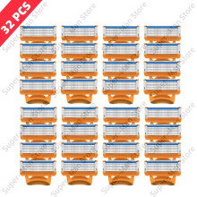 (32 STUKS) Originele heren Fusion Scheermes 5-laags herenscheermes Fusion Scheren Scheerapparaat Mannelijke Gezicht Baard Tondeuse