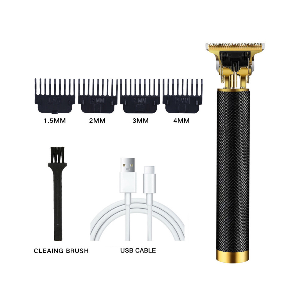 (061-BlackMesh) Tondeuse à cheveux électrique T9 pour homme, mini tondeuse à barbe sans fil