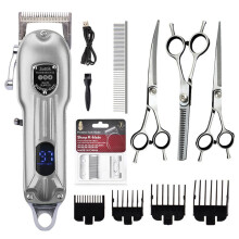 (JMY002) Tondeuse professionnelle pour chiens et chats, entièrement en métal, rechargeable