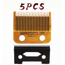 (5 pezzi oro nero) Lama originale sostituibile per tagliacapelli Madeshow M10 M5 2020C in titanio