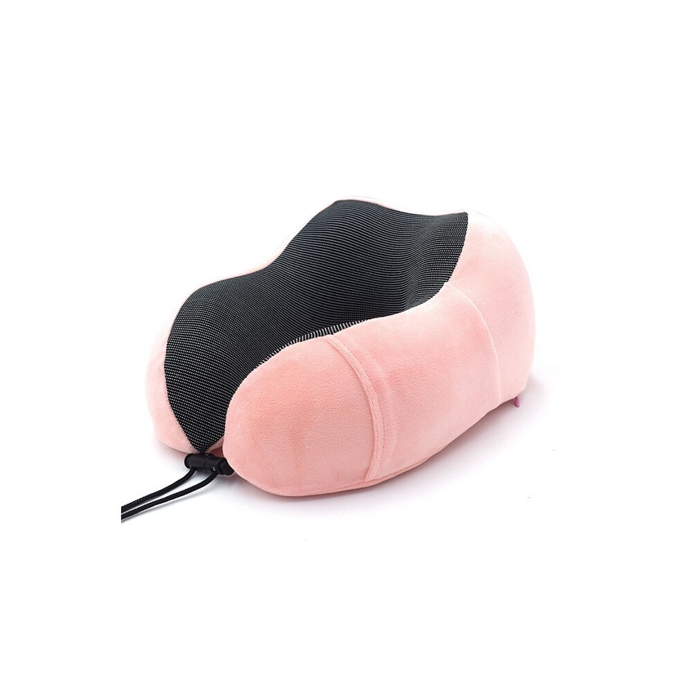(Rose) Oreillers de cou en mousse à mémoire de forme en U Oreiller de voyage doux Oreiller de massage