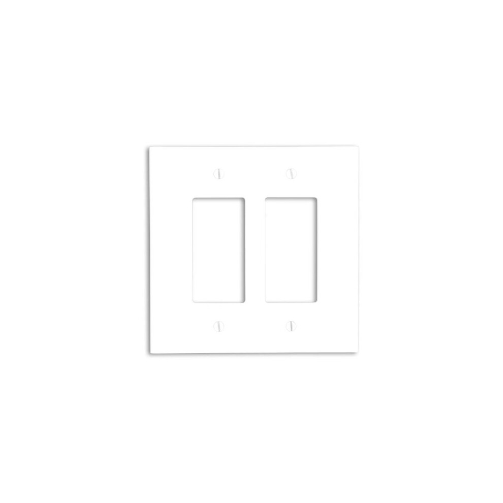 Photos - Other Electrical Equipment Leviton 88602 2-Gang Decora/GFCI Device Decora Wallplate Oversized Thermoset Device Mount White