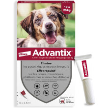 ADVANTIX Hund Lösung Antiparasitär Rasse Mittel 10 bis 25kg 6 Pipetten