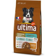 Ultima Medium Maxi Light Croquettes pour chien au poulet et au riz 7,5 kg (paquet de 1)