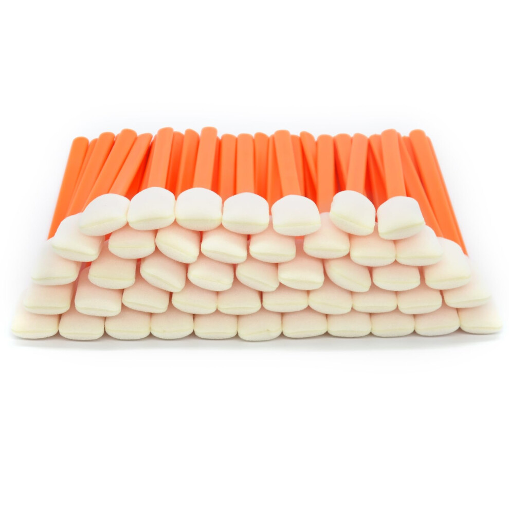200Pcs 5.11"" Square Rectangle Foam Cleaning Swab Sticks For Solvent Format Inkjet Printer Roland Optical Equipment (Orange) Orange 9341394927216