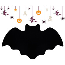 (Large) Bat Shape Table Mats | Halloween Table Place Mats - Non-Slip Drink Coasters, Heat Resistant Cup Mat, Table Decoration for Home Kitchen
