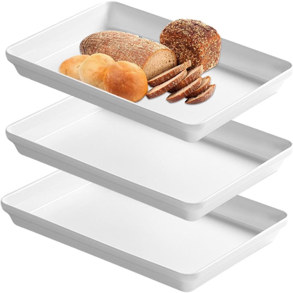 Large Serving Trays for - Large Serving Platters for Food - Classic Design Large Serving Platter Set for Barbecues, Outdoor Parties, Family