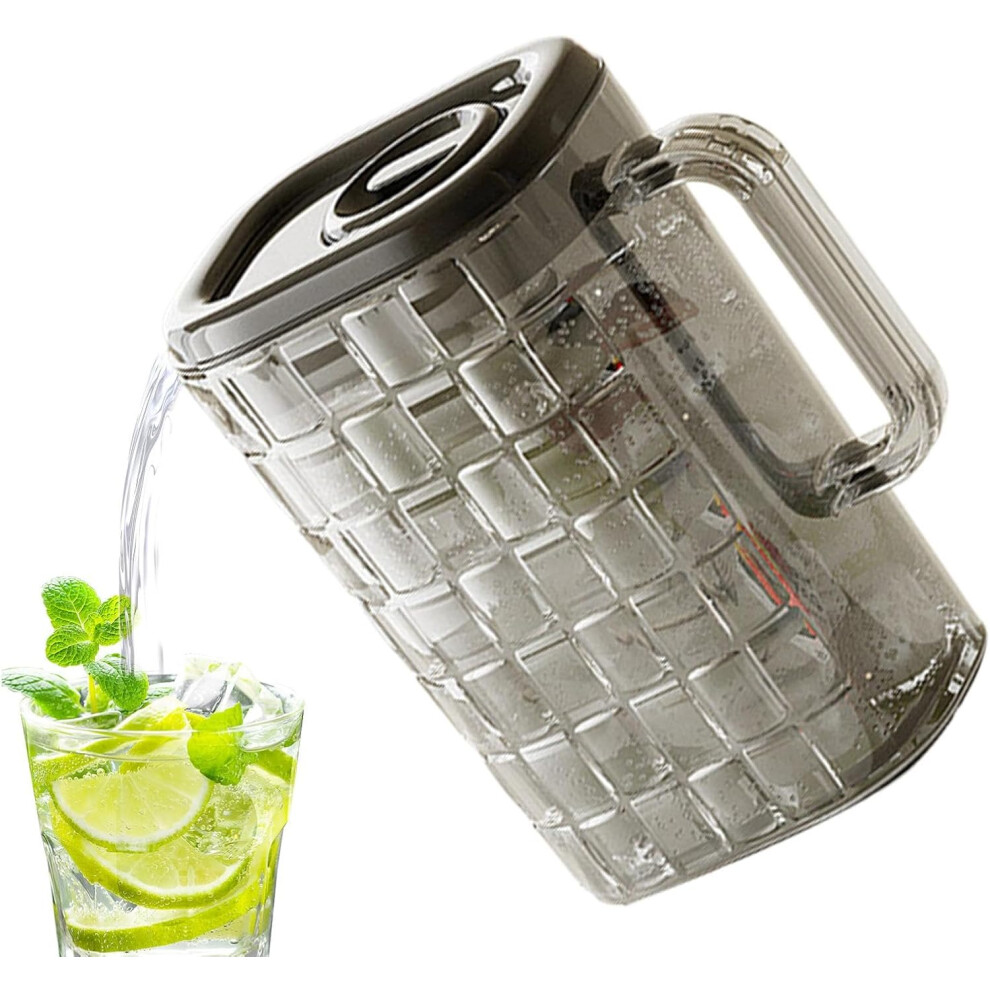 (Black) Cold Kettle - Iced Beverage Dispensers Tea Dispenser for Fridge,2000ml Large Capacity Water Kettle for Refreshing Drinks, Fruit Tea, Lemon Tea