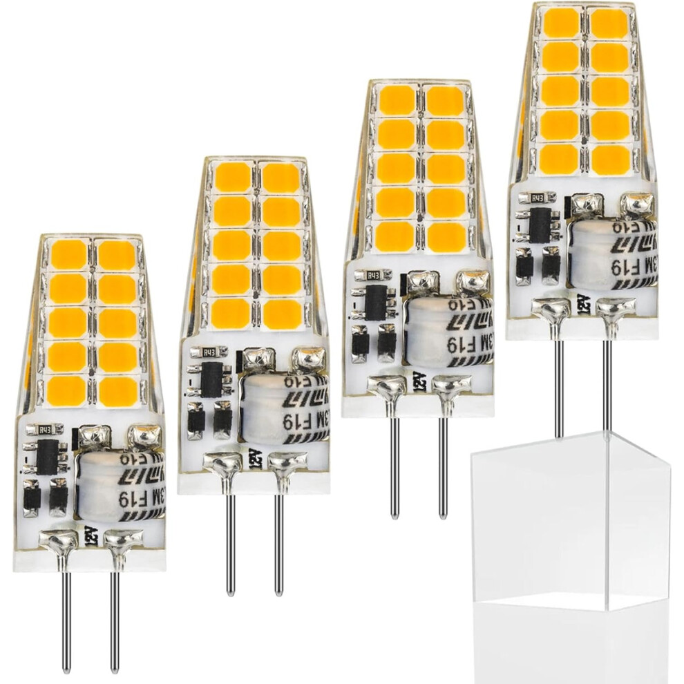 (4000k) G4 Bi Pin Bulb, Not Dimmable G4 Light Bulb Equivalent - Bi-Pin Base Light G4 40W Equivalent Light No Flickering, Long-Lasting Lamp