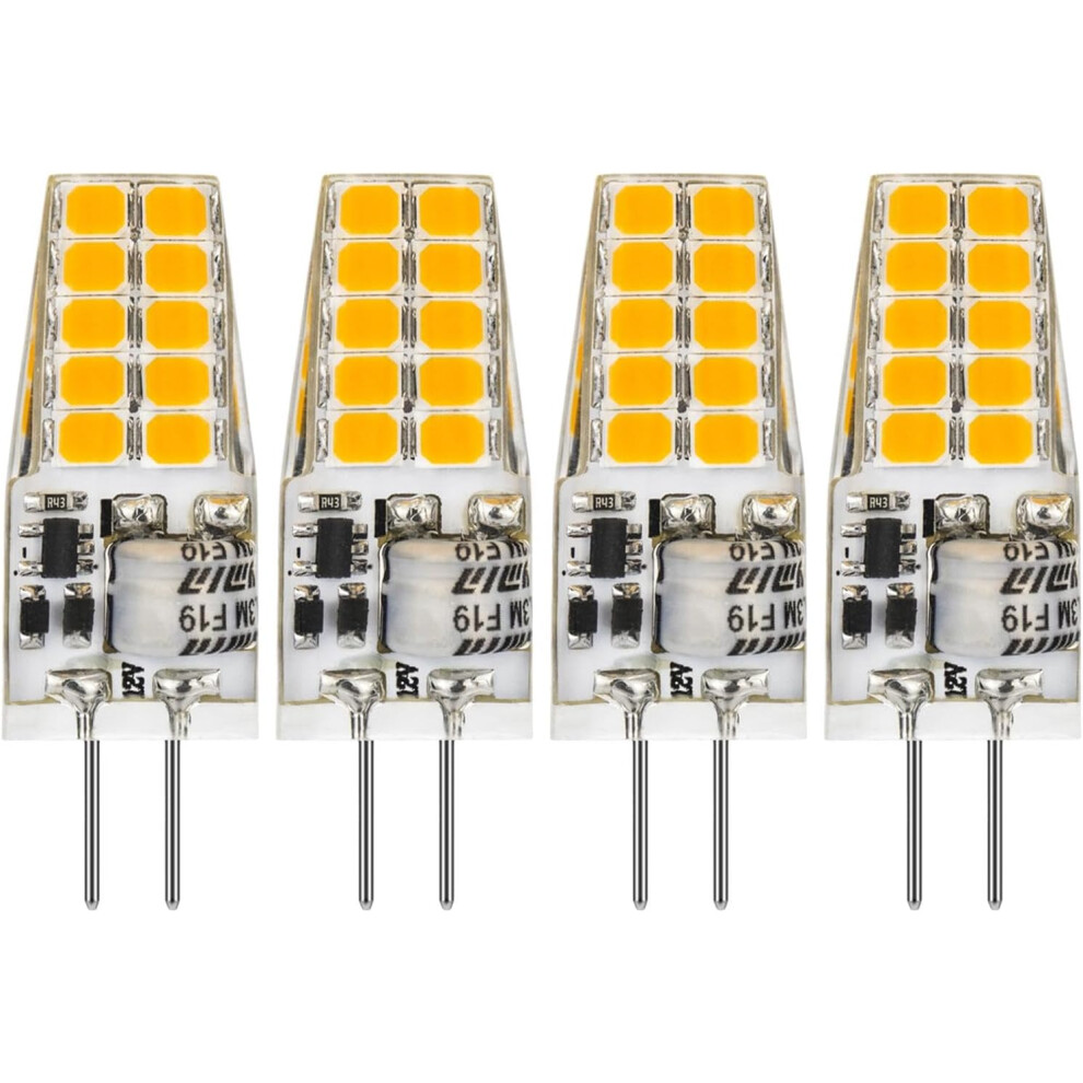 (6000k) G4 Bi Pin Bulb, Not Dimmable G4 Light Bulb Equivalent - Bi-Pin Base Light G4 40W Equivalent Light No Flickering, Long-Lasting Lamp