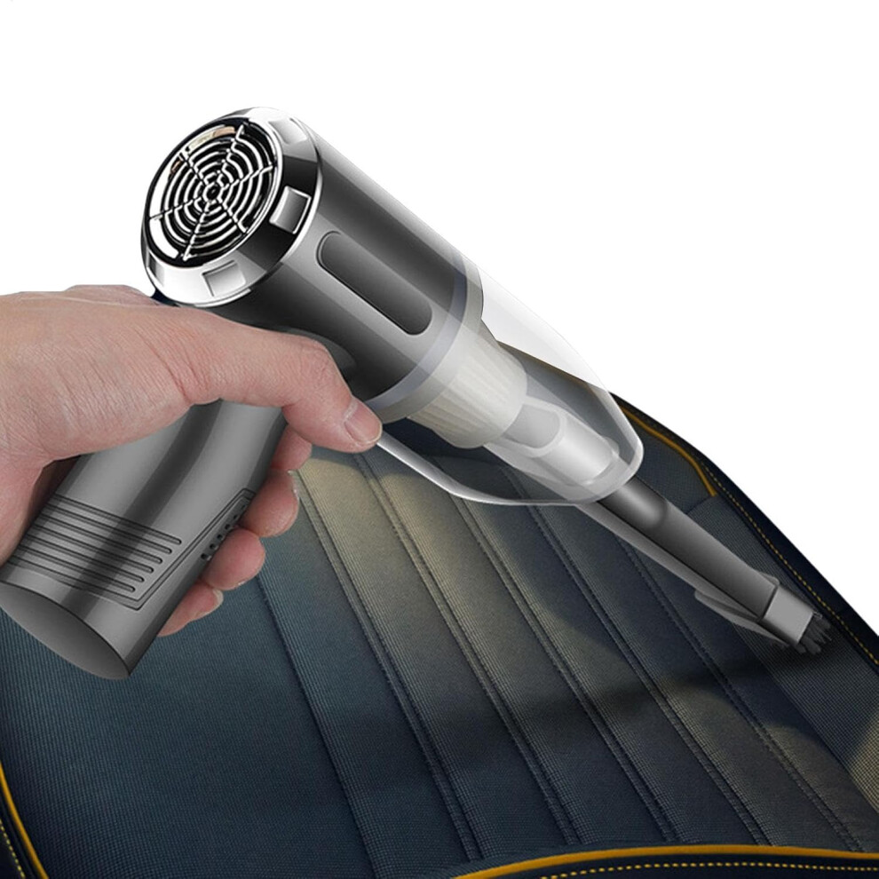 Portable Handheld Vacuum, 120W High Power Multifunctional Auto Cleaner with 2 Nozzles, 10000Pa Strong Suction Car Vacuum Pump for Vehicle, Travel,