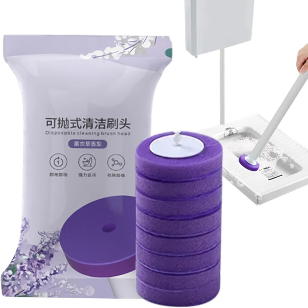 (Lavender) Toilet Brush Wall Mounted,Ergonomic Scrub Brush Odor Remover For Toilet Bowl Cleaning | Bathroom Scrubber With Water-Soluble Brush Head For