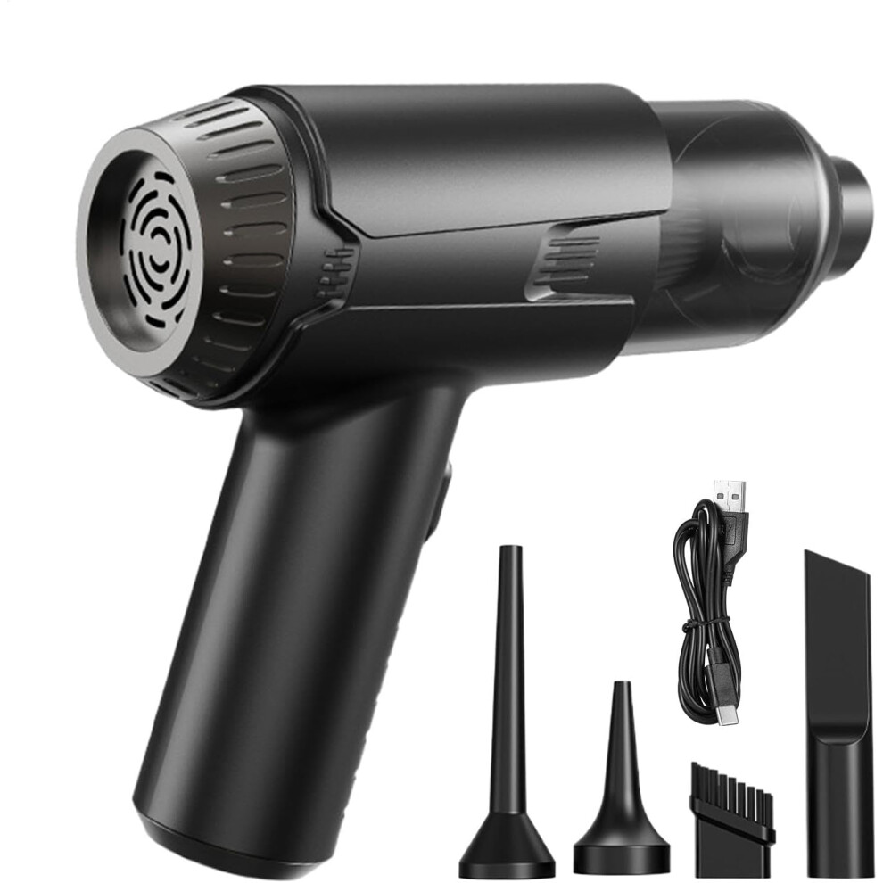 (Grey) Handheld Car Air Vacuum, Compact Air Vacuum Air Duster, Powerful Suction Car Dust Collector For Mattress, Sheet, Keyboards, Carpet Grey