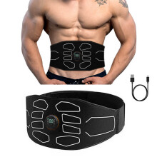 EMS Taille Bauchtrainer Gürtel Muskelstimulator Abs Muskeltoner Anzeige Fettverbrennung Körper Abnehmen