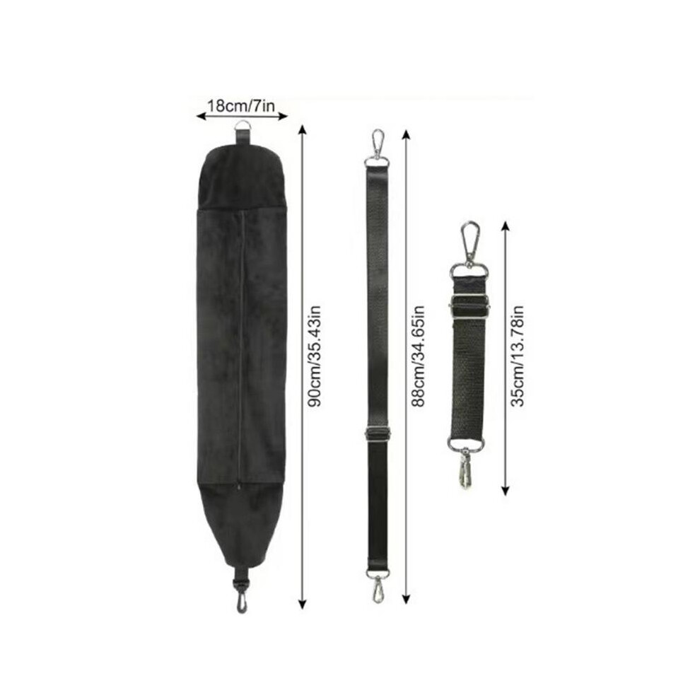 (noir) Oreiller de cou rembourré pour vêtements, taie d'oreiller de voyage portable pour le cou, pour