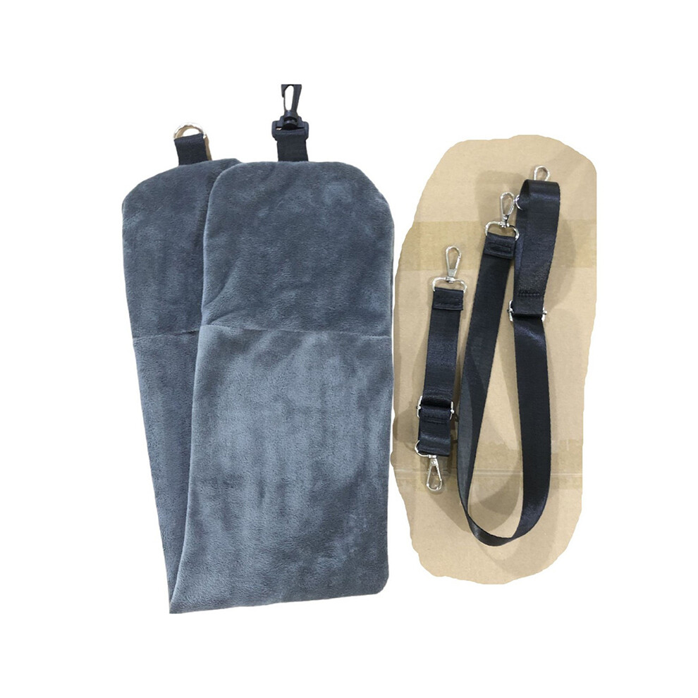 (bleu foncé) Taie d'oreiller de voyage remplissable Sac de rangement transportable Coussin d'avion Oreiller