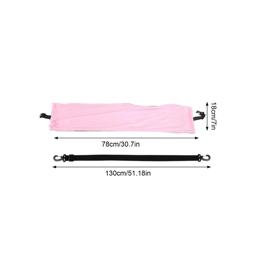 (Rose) Oreiller de cou rembourré en velours doux, taie d'oreiller de voyage rembourrée, confortable,