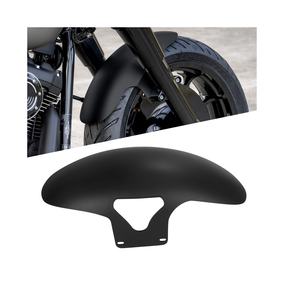 (matière noire) Garde-boue avant noir brillant pour moto Harley Softail M8 Fatboy FLFBS