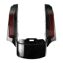 (Kotflügel 09–13 rot) Motorrad-Heckfender-Verlängerungsblende mit LED-Licht für Harley Touring Electra