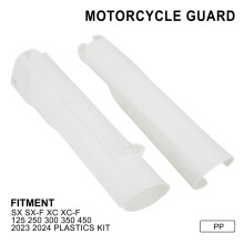 (VALKOINEN)Moottoripyörän etuiskunsuoja Etuhaarukan suoja KTM SX SX-F XC XC-F 125 250 300 350 500