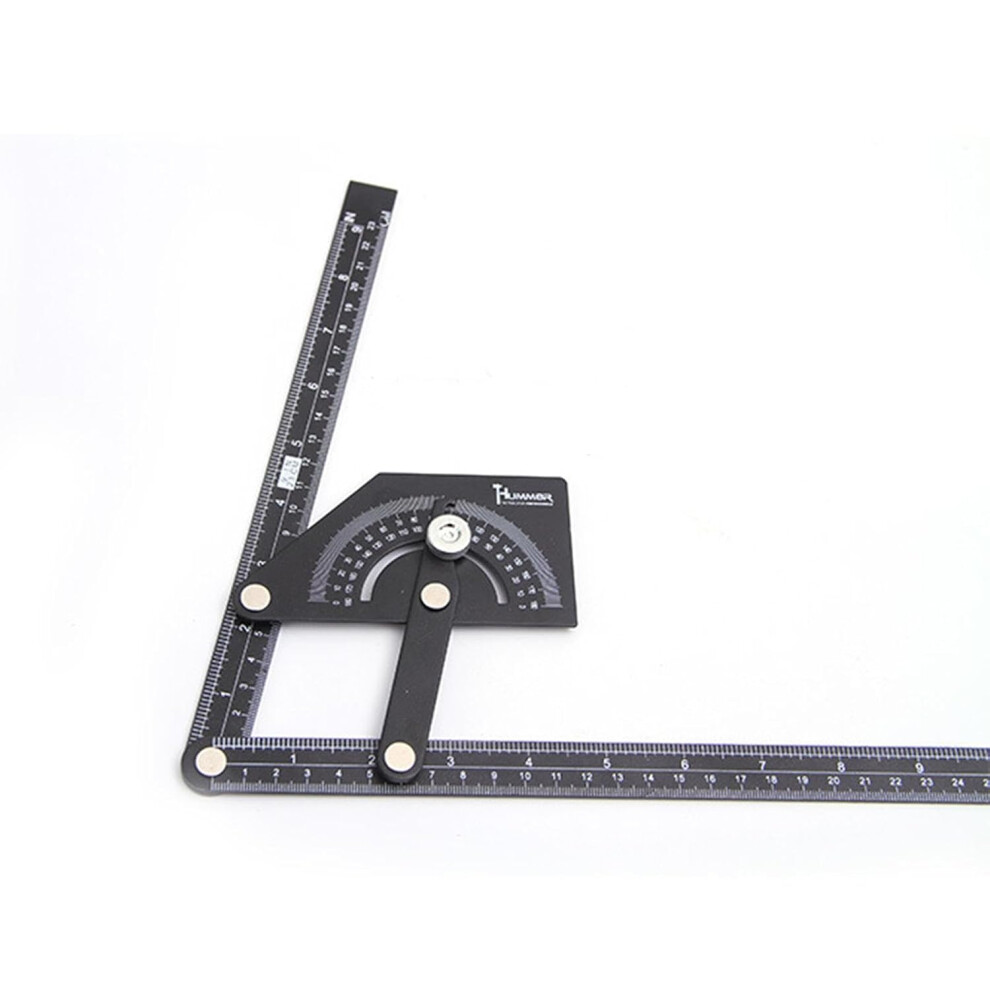 Multi Angle Measuring Ruler - Rustproof Aluminum Alloy High Precision Angle Protractor - Construction Protractors, 0-180 Degree Woodworking Measuring