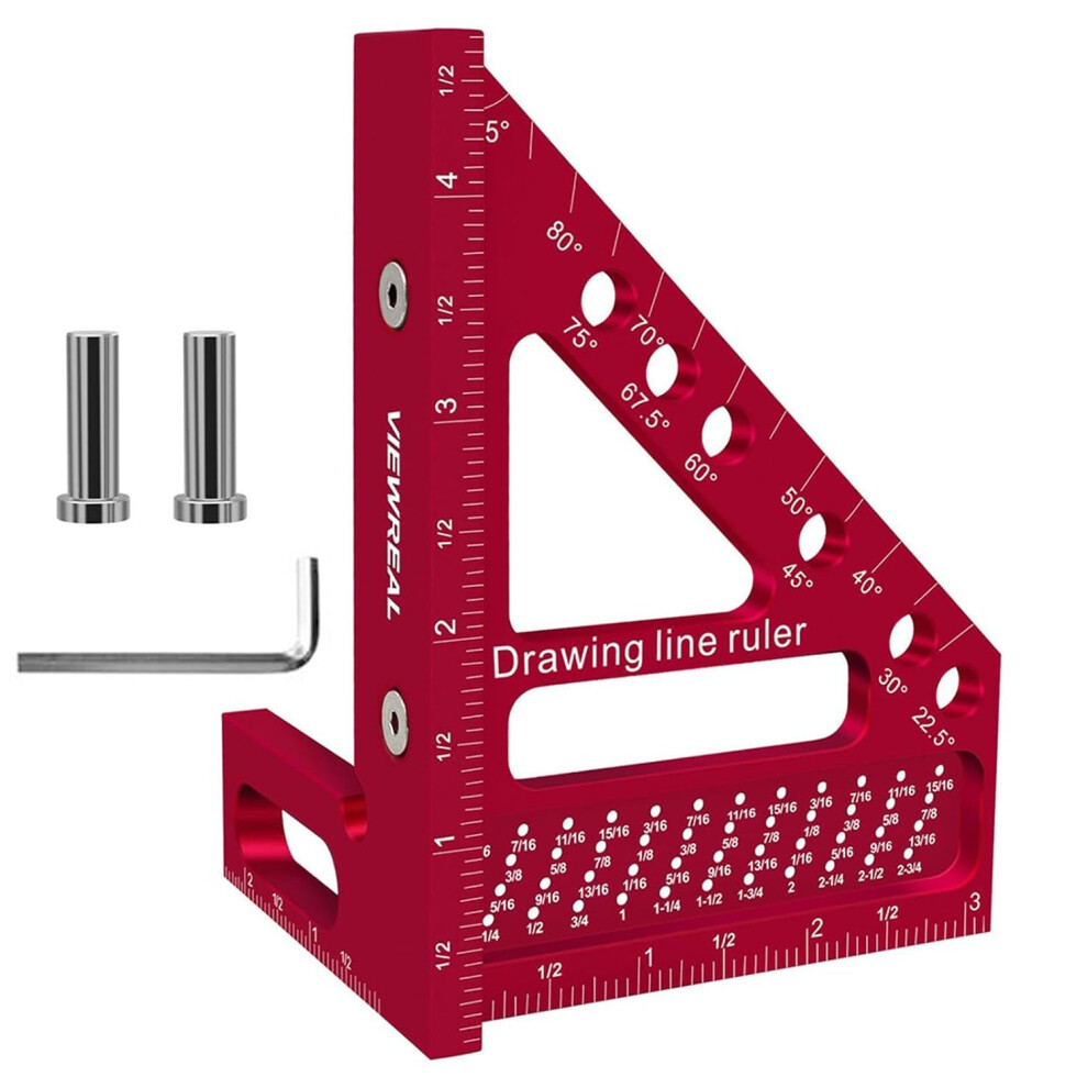 Carpenter Square Woodworking Tools,Marking Ruler For Engineer Carpenter | Multi-Angle Versatility Accurate Positioning Precision, Triangle Measuring