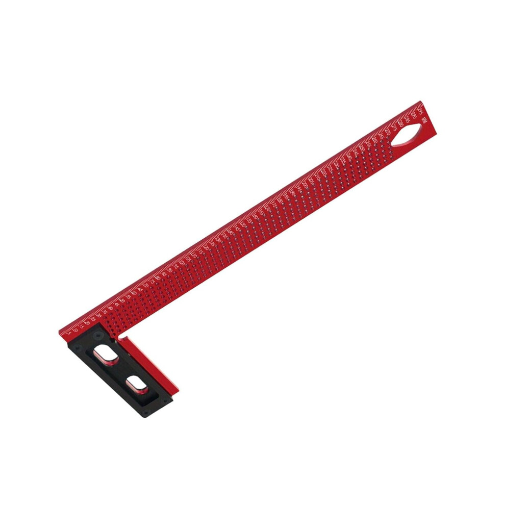 (300mm) Woodworking Ruler | L Square Hole Ruler Measuring Tool - Portable Aluminum Alloy Rust-Proof Crossed Out Marking Tool For Engineer, Measuring
