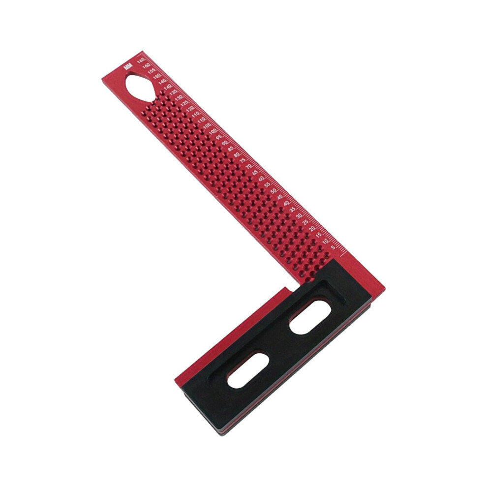 (200mm) Woodworking Ruler | L Square Hole Ruler Measuring Tool - Portable Aluminum Alloy Rust-Proof Crossed Out Marking Tool For Engineer, Measuring