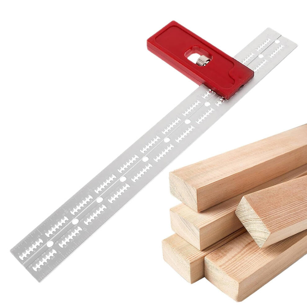 (F) Woodworking Marking Ruler - Professional Carpenter Edge Ruler - Woodworking Positioning Ruler, Multi Angle Measuring Ruler, Carpenter Ruler
