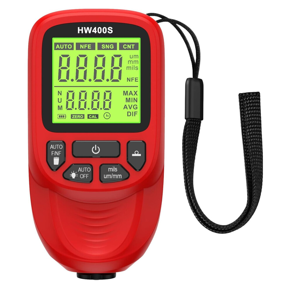 (Red) Coating Thickness Gauge,Portable Paint Thickness Tester - Paint Thickness Gauge, Paint Meter For, Paint Thickness Meter With Digital Display Red