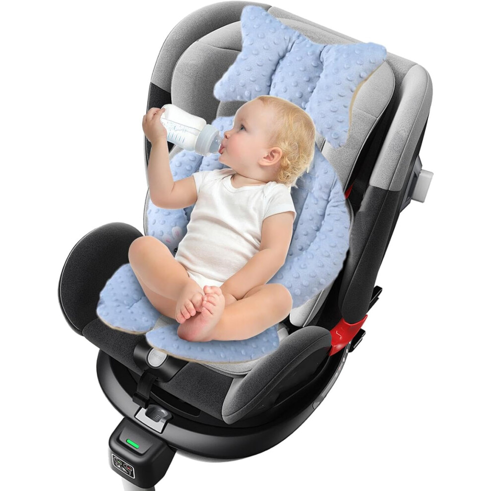 (Gray) Car Seat Cushion For Baby - Baby Seat Cushion Soft Bean Down Stroller Insert | Baby Car Seat Cushion Padding, Thickened Toddler Car Seat Cushion for