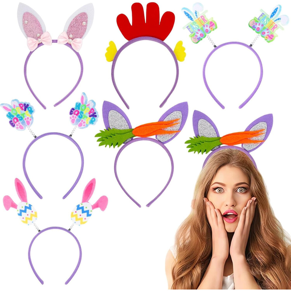 Rabbit Ears Headband | Bunny Ears Hair Hoops | Easter Headpiece Costume Headwear Easter Headband for Friends, Family, Students, Classmates, Girls And